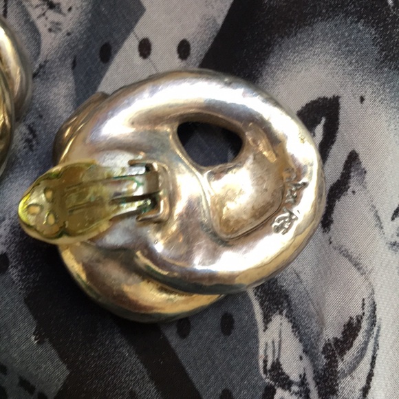 Vintage Sterling silver chunky large Modernist - Picture 6 of 6